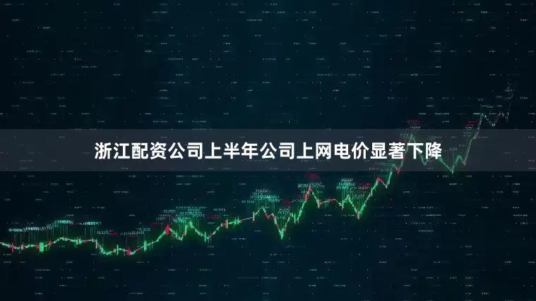 浙江配资公司上半年公司上网电价显著下降